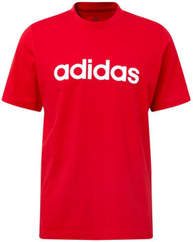 Adidas Essentials Embroidered Linear Logo T-Shirt scarlet