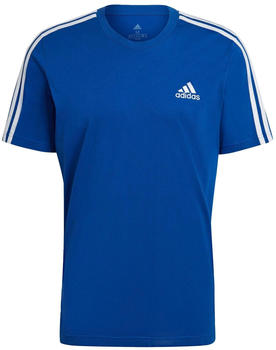 Adidas Essentials 3-Streifen T-Shirt royal blue/white