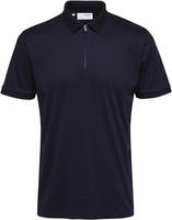 SELECTED Poloshirt "SLHFAVE ZIP SS POLO NOOS" Baumwollmischung, regular fit