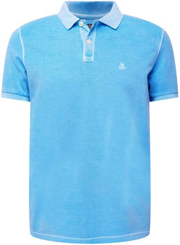 Marc O'Polo Kurzarm-Poloshirt regular Piqué aus Bio-Baumwolle (M22226653000) azure blue