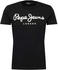 Black: Pepe Jeans Original Stretch N T-Shirt with Logo (PM508210)