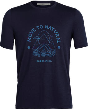 Icebreaker Merino Tech Lite II T-Shirt Canopy Camper Herren midnight navy