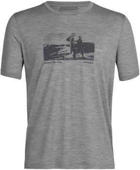 Icebreaker Men's Merino Tech Lite II Short Sleeve T-Shirt Natural Run Club (0A56CP)metro heather