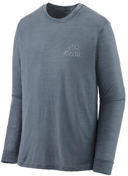 Patagonia Long-sleeved Capilene Cool Merino Graphic Shirt (44585) Z's and S's Plume Grey