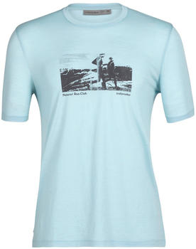 Icebreaker Men's Merino Tech Lite II Short Sleeve T-Shirt Natural Run Club (0A56CP) Haze
