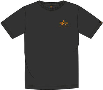 Alpha Industries Basic T Small Logo (188505) black/neon orange