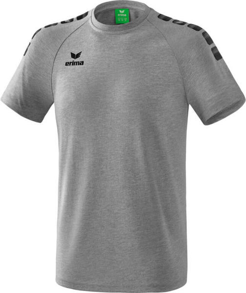 Erima T-Shirt Essential 5-C (2081938) grey melange/ black