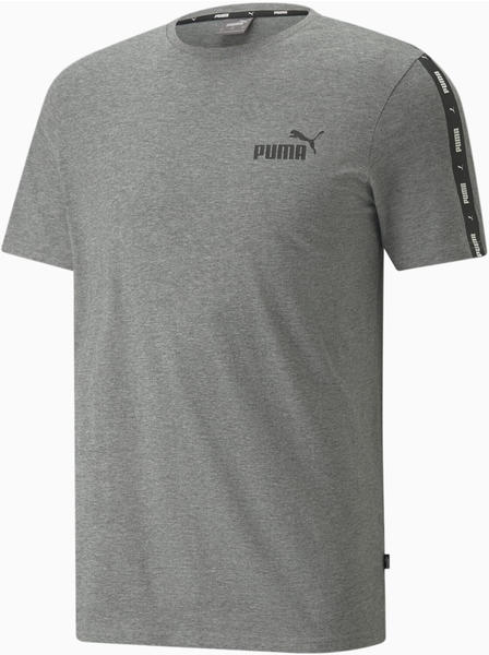 Puma Essentials+ T-Shirt with Logo-Tape (847382) medium gray heather
