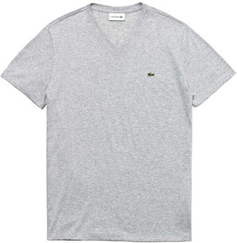 Lacoste T-Shirt aus Pima-Baumwolljersey mit V-Ausschnitt (TH671000) heidekraut grau