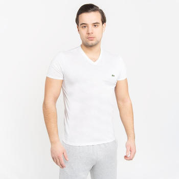 Lacoste T-Shirt aus Pima-Baumwolljersey mit V-Ausschnitt (TH671000) white