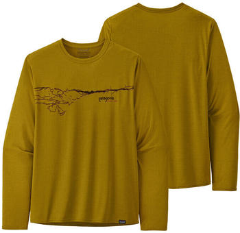 Patagonia Long-Sleeved Capilene Cool Daily Graphic Shirt cochamo crack: textile green x-dye