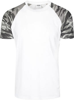 Urban Classics T-Shirt Raglan Contrast white (TB639WHTDCAM)