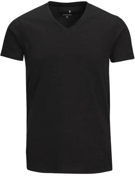 Seidensticker V-Neck T-Shirt (01.242491-0039) schwarz