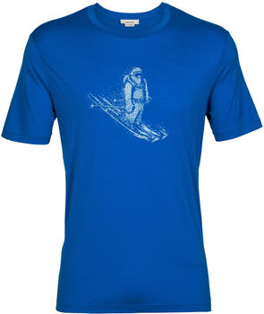 Icebreaker Men's Merino Tech Lite II Short Sleeve T-Shirt Skiing Yeti (0A56IM) lazurite