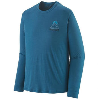 Patagonia Long-sleeved Capilene Cool Merino Graphic Shirt (44585) Slow Going: wavy blue