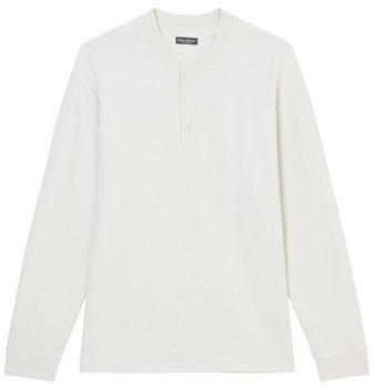 Marc O'Polo Langarm-Serafino relaxed aus Micro-Waffle-Structured-Jersey (228205652054) gray silk