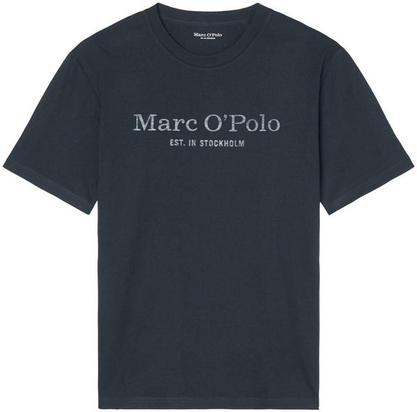 Marc O'Polo Logo-T-Shirt regular aus Organic Cotton (B21201251052) dark navy