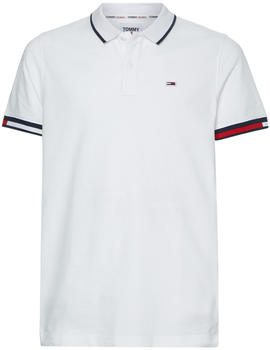 Tommy Hilfiger Reg Flag Cuffs Short Sleeve Polo (DM0DM12963) white