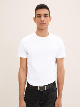 Tom Tailor Basic T-Shirt mit Logoprint (1035552) weiß