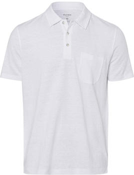 OLYMP Casual Polo Leinen Poloshirt Modern Fit (5422-32-01) weiß