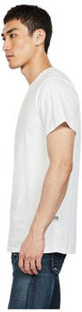 G-Star Base-S Ribbed Short Sleeve T-Shirt (D16411-336) white