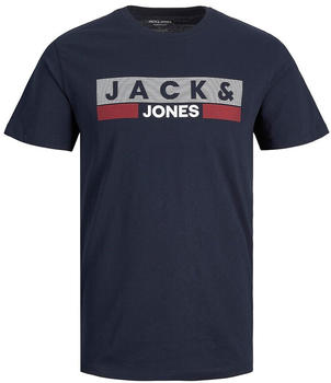 Jack & Jones Logo 2 Colors Short Sleeve T-Shirt (12158505) navy
