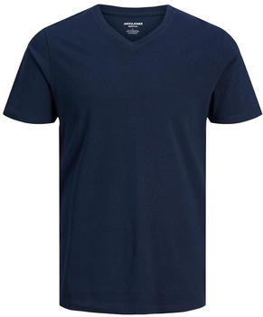 Jack & Jones Organic Basic Short Sleeve V Neck T-Shirt (12156102) navy