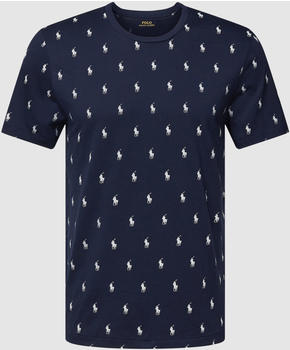 Polo Ralph Lauren T-Shirt mit Logo-Muster Modell Liquid COTTON (714899612) dunkelblau