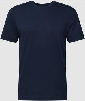 Tom Tailor T-Shirt mit Melierter Optik Uni Slub Tee (1037280) dunkelblau