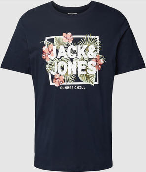 Jack & Jones T-Shirt Aus Baumwolle mit Label-Print (12224688) dunkelblau