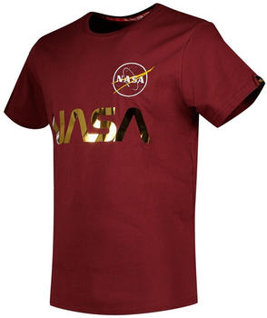 Alpha Industries Nasa Reflective Short Sleeve T-Shirt (178501) rot