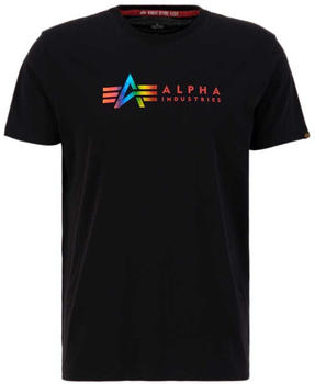 Alpha Industries Alpha Label Metal Short Sleeve T-Shirt (118502M) schwarz