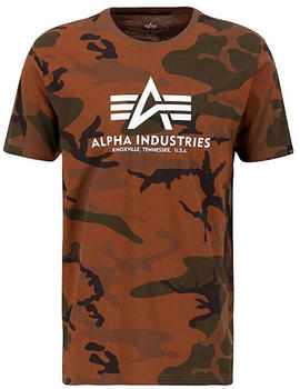 Alpha Industries Basic Camo Short Sleeve T-Shirt (100501C) braun