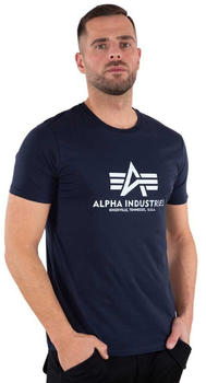 Alpha Industries Basic Reflective Print Short Sleeve T-Shirt (100501RP) blau