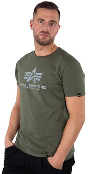 Alpha Industries Basic Reflective Print Short Sleeve T-Shirt (100501RP) grün