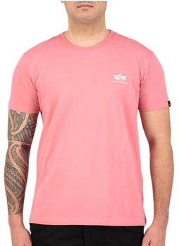 Alpha Industries Basic Small Logo Short Sleeve T-Shirt (188505) coral red