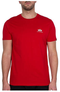 Alpha Industries Basic Small Logo Short Sleeve T-Shirt (188505) rbf red