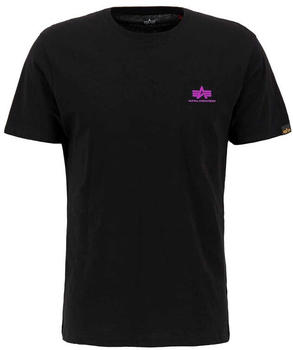 Alpha Industries Basic Small Logo Short Sleeve T-Shirt (188505) black/magenta