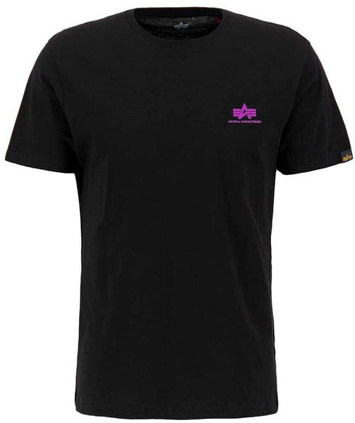 Alpha Industries Basic Small Logo Short Sleeve T-Shirt (188505) black/magenta