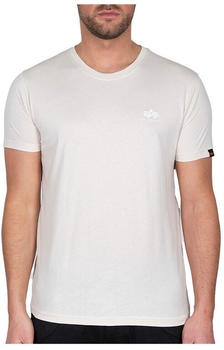 Alpha Industries Basic Small Logo Short Sleeve T-Shirt (188505) jet stream white