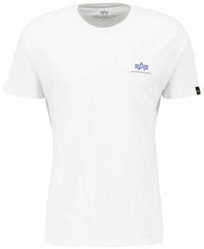 Alpha Industries Basic Small Logo Short Sleeve T-Shirt (188505) white/electric violet