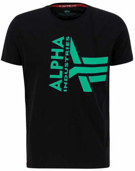 Alpha Industries Half Logo Foam Short Sleeve T-Shirt (106510) schwarz