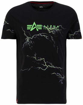 Alpha Industries Lightning Aop Short Sleeve T-Shirt (106500) schwarz
