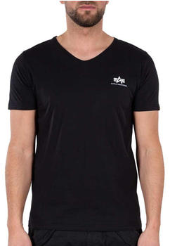 Alpha Industries Basic Small Logo V-neck T-Shirt (106513) schwarz