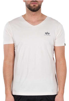Alpha Industries Basic Small Logo V-neck T-Shirt (106513) weiß
