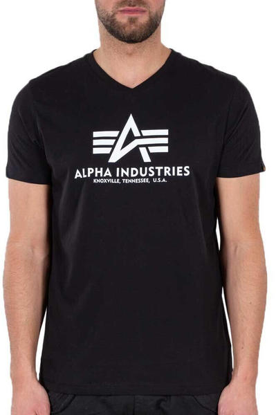 Alpha Industries Basic V-neck T-Shirt (106512) schwarz