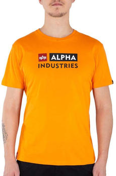 Alpha Industries Block-logo Short Sleeve T-Shirt (118507) orange