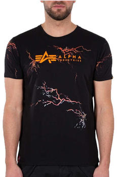Alpha Industries Lightning All Over Print T-Shirt (106500) schwarz/gelb