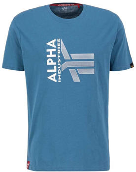 Alpha Industries Logo Rubber Short Sleeve T-Shirt (136510) blau