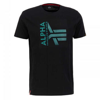 Alpha Industries Logo Rubber Short Sleeve T-Shirt (136510) schwarz